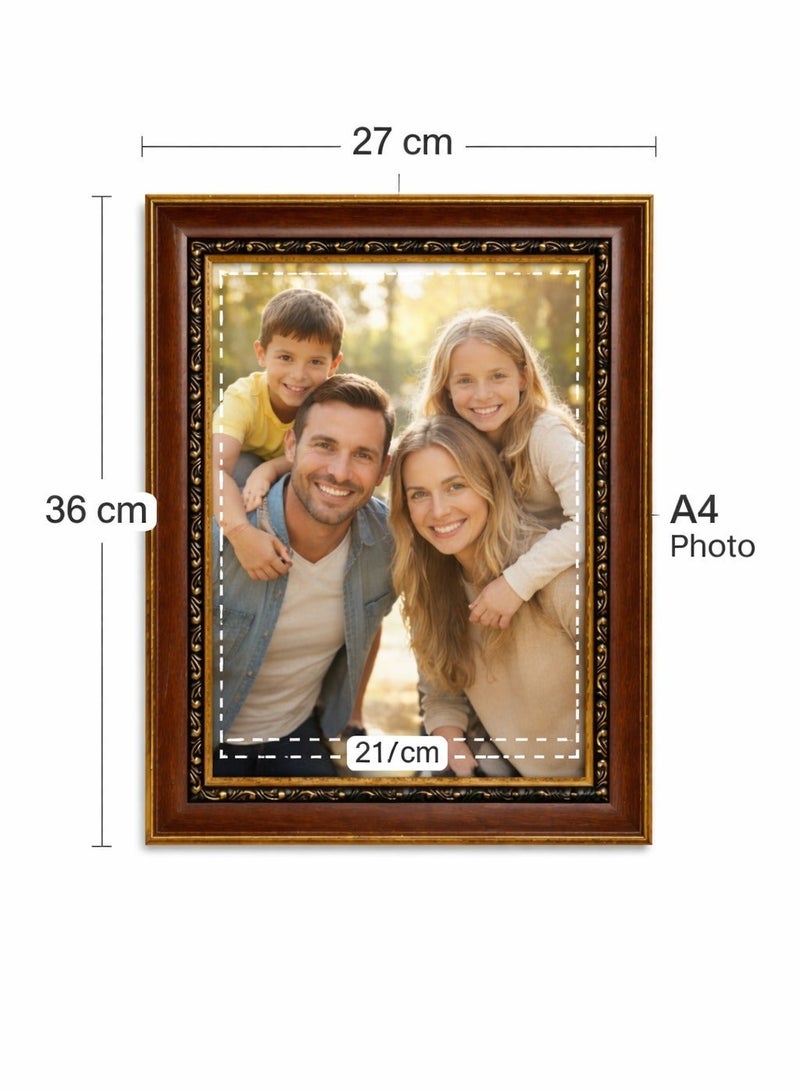 لومينا إطار صورة PVC مقاس A4 ‏21×30 سم – خفيف الوزن ومتين للعرض على الحائط أو الطاولة للصور والشهادات والأعمال الفنية، لون بني داكن - Image 5